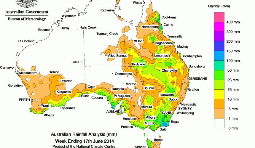Weekly rainfall wrap, week ending 17 June 2014