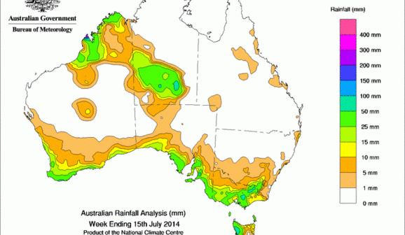 Weekly rainfall wrap, week ending 15 July 2014