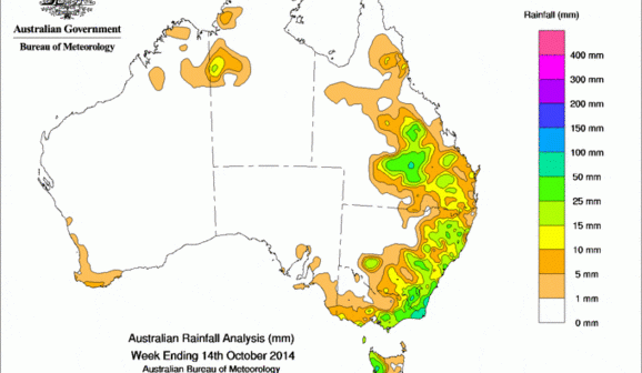 Weekly rainfall wrap, week ending 14 Oct 2014