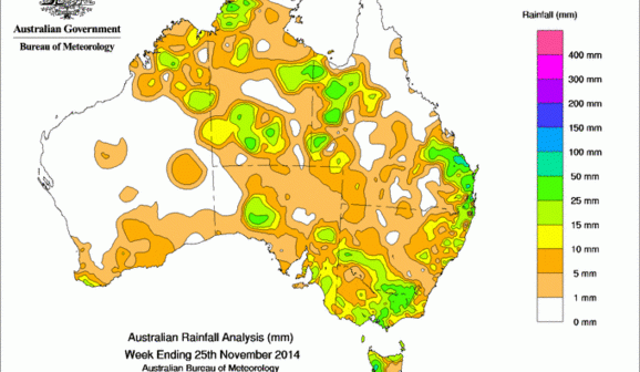 Weekly rainfall wrap, week ending 25 November 2014
