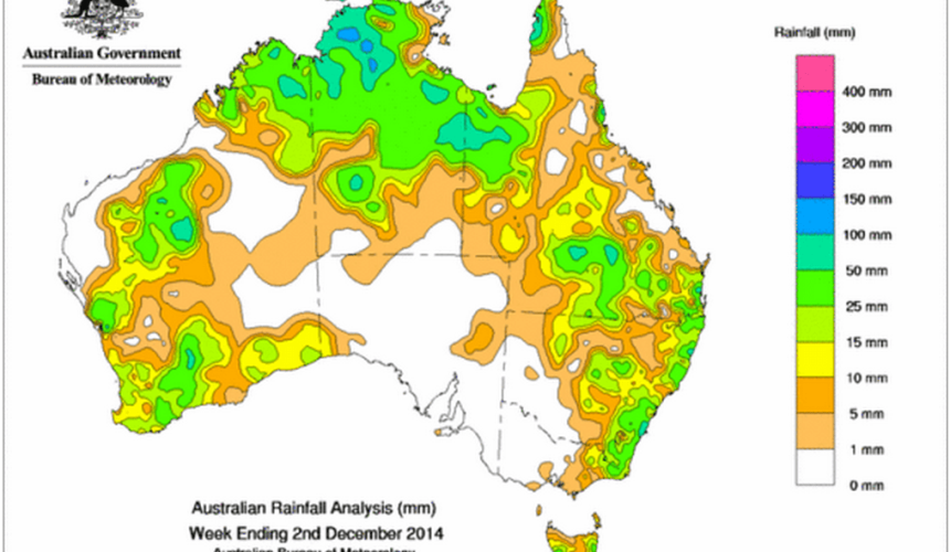 Weekly rainfall wrap, week ending 10 Dec 2014