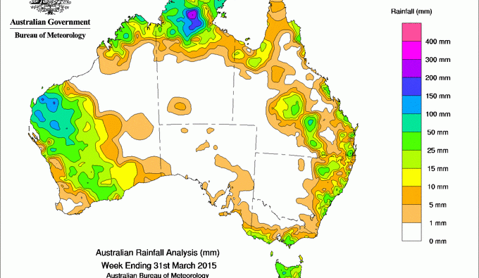 Weekly rainfall wrap, week ending 30 March 2015