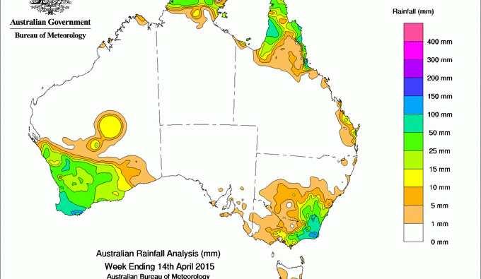 Weekly rainfall wrap, week ending 14 Apr 2015