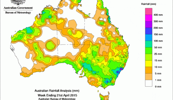 Weekly rainfall wrap, week ending 21 Apr 2015