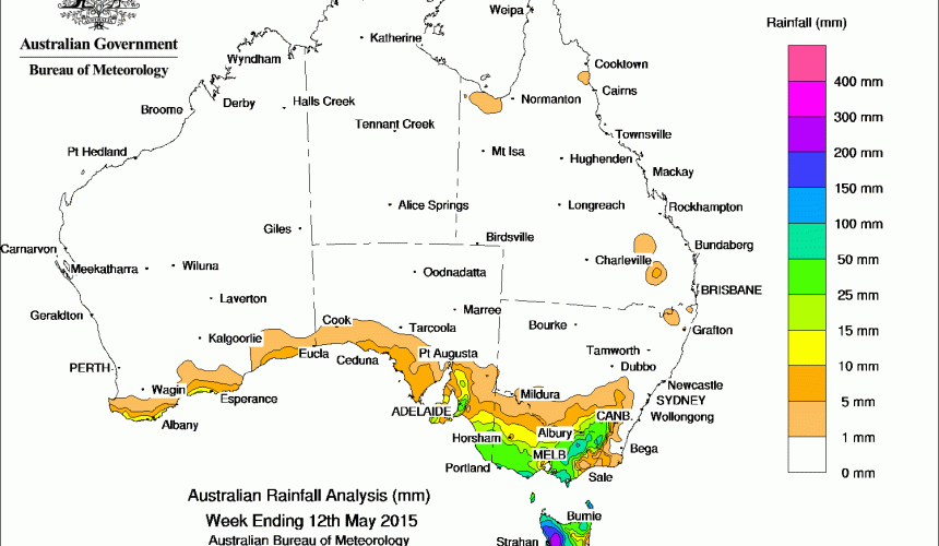 Weekly rainfall wrap, week ending 12 May 2015