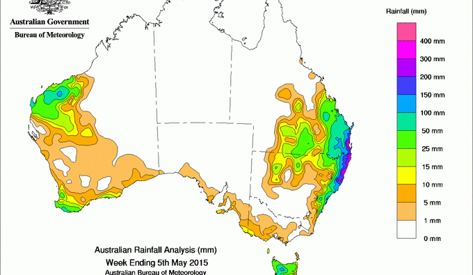 Weekly rainfall wrap, week ending 6 May 2015