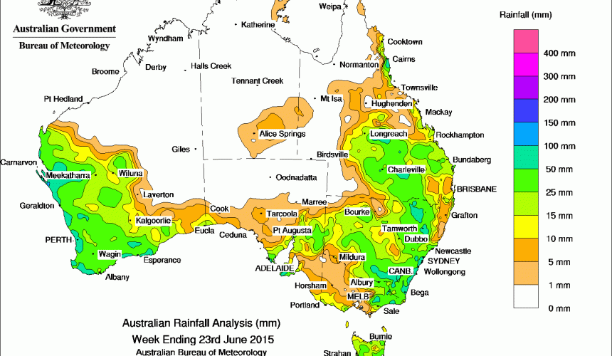 Weekly rainfall wrap, week ending 23 June 2015