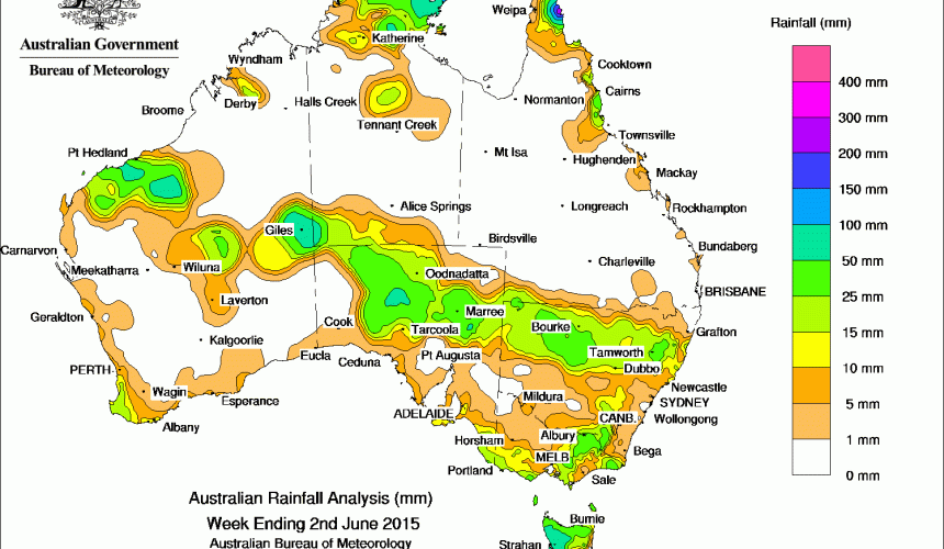 Weekly rainfall wrap, week ending 2 June 2015