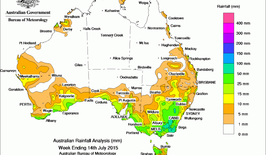 Weekly rainfall wrap, week ending 14 Jul 2015