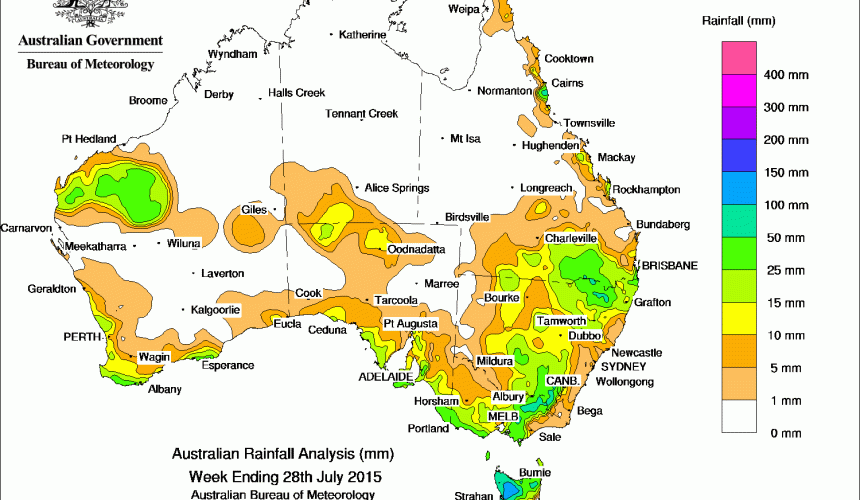 Weekly rainfall wrap, week ending 28 July 2015