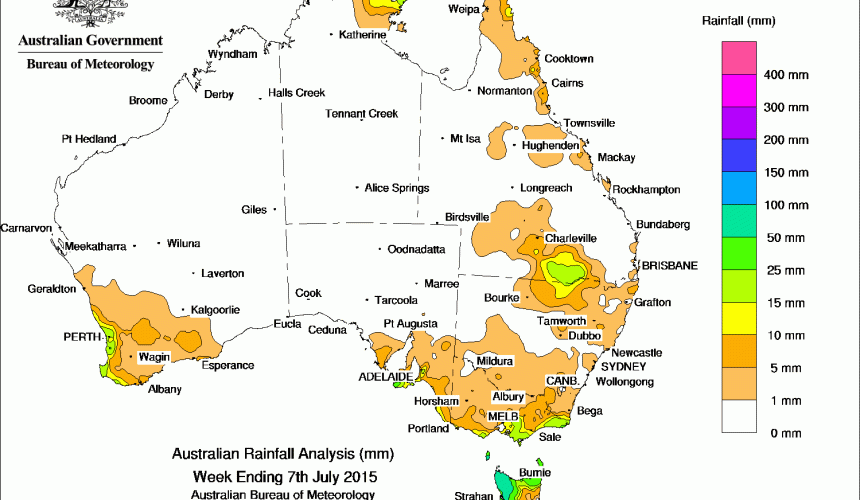 Weekly rainfall wrap, week ending 7 July 2015