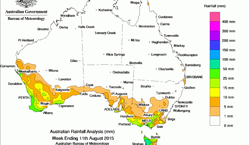 Weekly rainfall wrap, week ending 11 Aug 2015