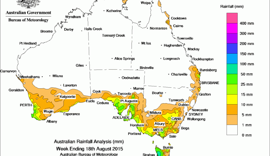 Weekly rainfall wrap, week ending 18 Aug 2015