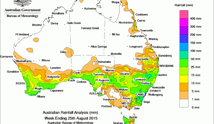 Weekly rainfall wrap, week ending 25 Aug 2015