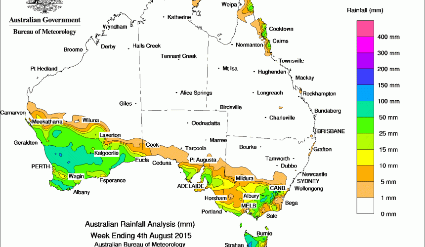 Weekly rainfall wrap, week ending 5 Aug 2015