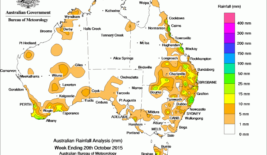 Weekly rainfall wrap, week ending 20 Oct 2015 + SLIDESHOW