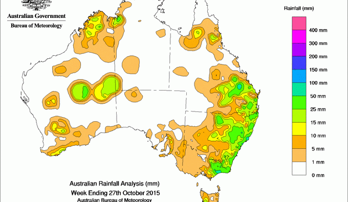 Weekly rainfall wrap, week ending 27 Oct 2015