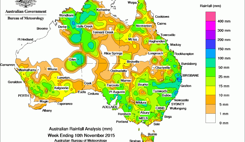 Weekly rainfall wrap, week ending 10 2015