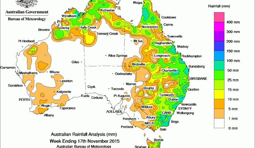 Weekly rainfall wrap, week ending 17 Nov 2015