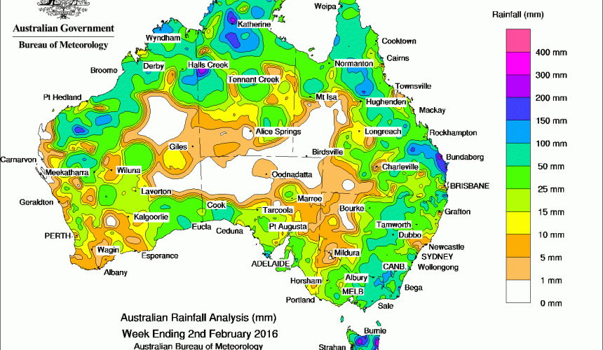 Weekly weather wrap, week ending 2 Feb 2016