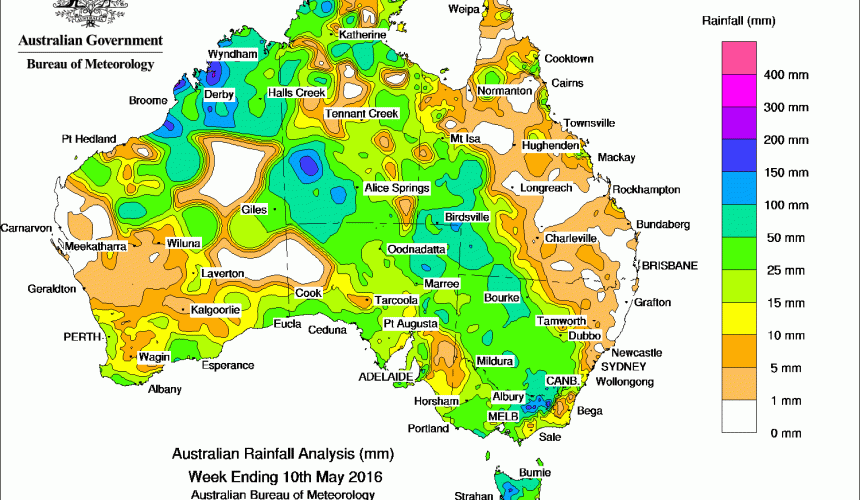 Weekly rainfall wrap, week ending 10 May 2016