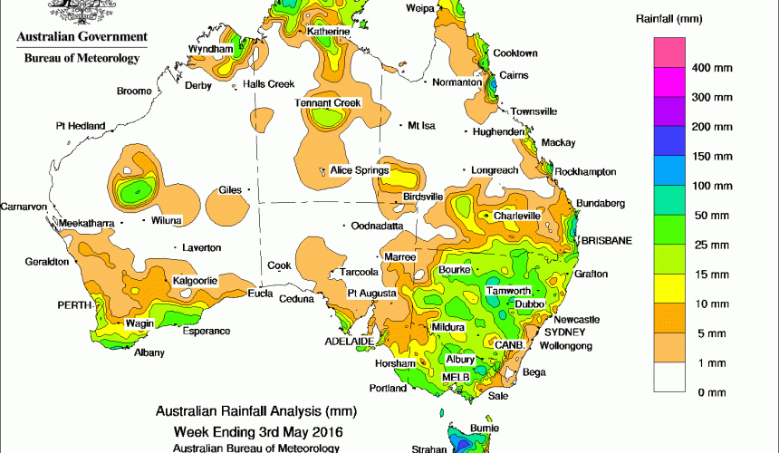 Weekly rainfall wrap, week ending 3 May 2016