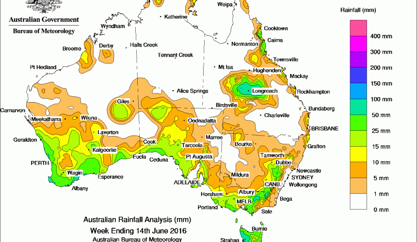 Weekly rainfall wrap, week ending 14 June 2016