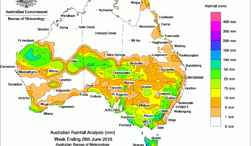 Weekly rainfall wrap, week ending 28 June 2016