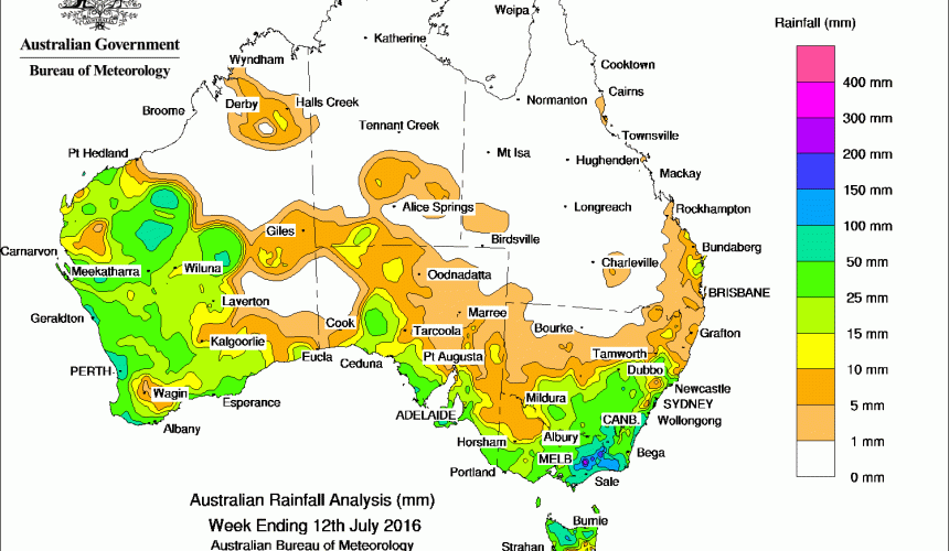 Weekly rainfall wrap, week ending 12 July 2016