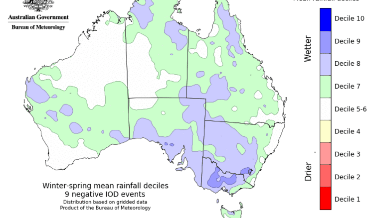 Is the tropical Indian Ocean Dipole to blame for Australia’s wet winter?