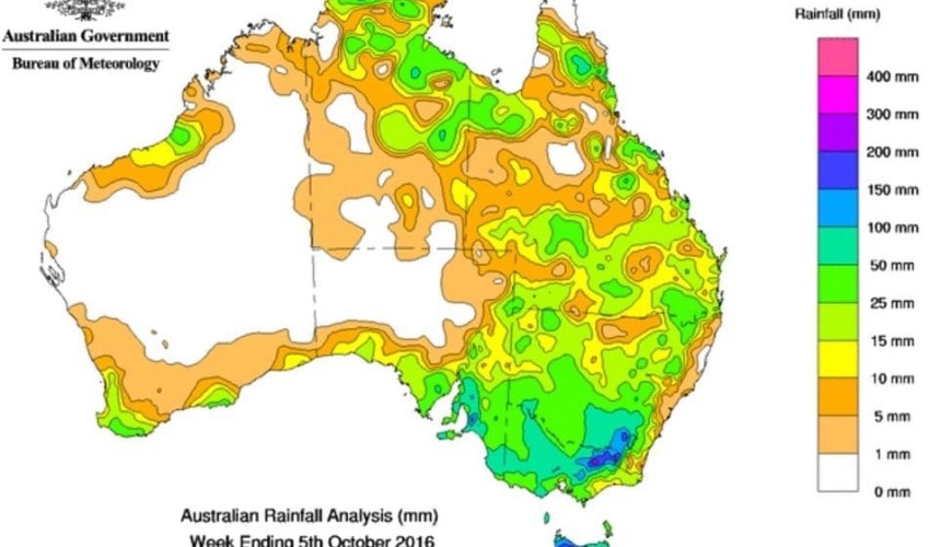 Weekly rainfall wrap – 5 October 2016