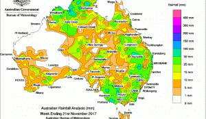 Weekly rainfall wrap, 22 Nov 2017