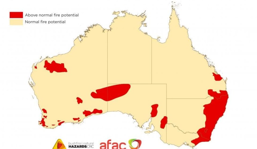 Elevated bushfire risk heading into spring