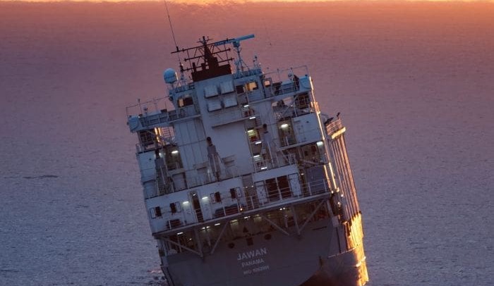 MV Jawan leaves Portland empty while probe into instability continues