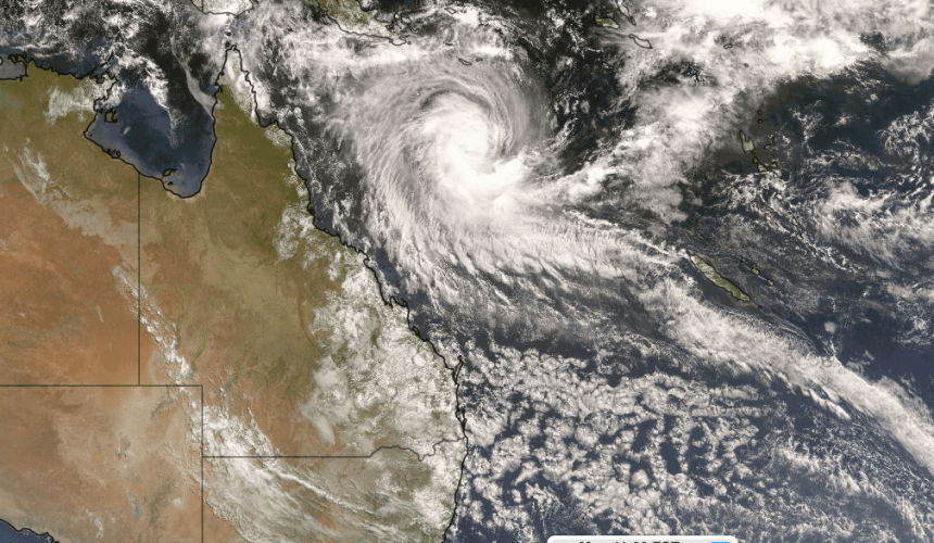 Tropical Cyclone Ann approaching Australia