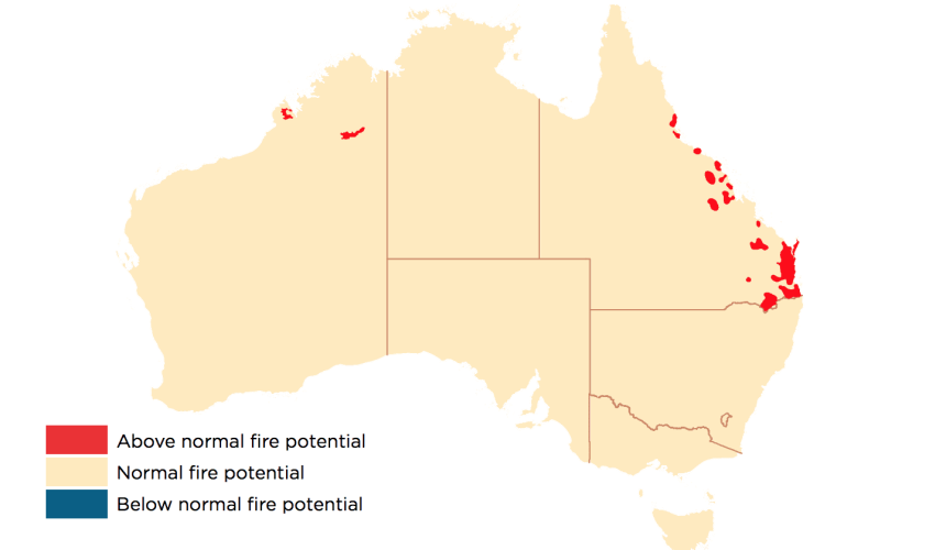 Australian seasonal bushfire outlook – Sep-Nov 2020