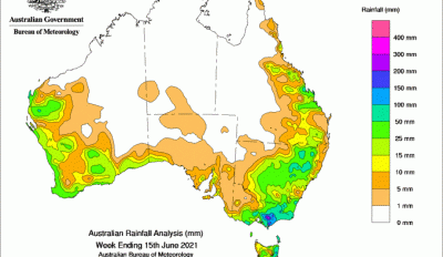 Weekly rainfall wrap + rain outlook 16 June 2021