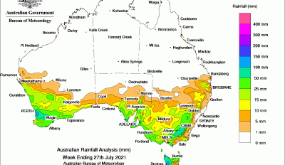 Weekly rainfall update + rain outlook 28 July 2021
