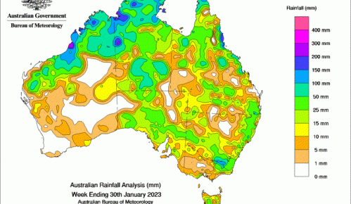 Weekly rainfall update + rainfall outlook 1 Feb 2023