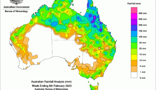 Weekly rainfall update + rainfall outlook 8 Feb 2023