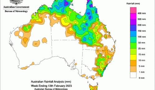 Weekly rainfall update + rainfall outlook 15 Feb 2023