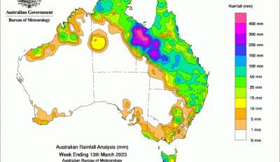 Weekly rainfall update + rainfall outlook 15 Mar 2023