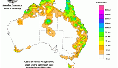 Weekly rainfall update + rainfall outlook 22 Mar 2023