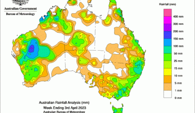 Weekly rainfall update + rainfall outlook 5 Apr 2023