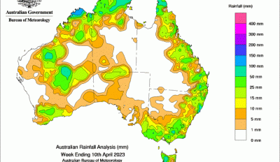 Weekly rainfall update + rainfall outlook 12 Apr 2023