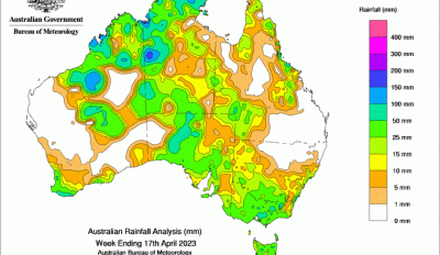 Weekly rainfall update + rainfall outlook 19 Apr 2023