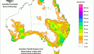 Weekly rainfall update + rainfall outlook 3 May 2023