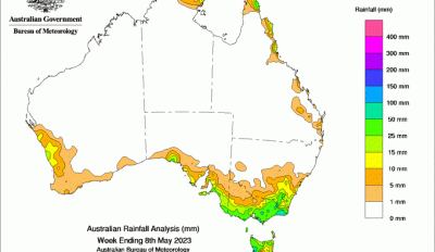 Weekly rainfall update + rainfall outlook 10 May 2023