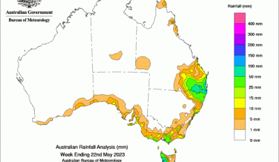 Weekly rainfall update + rainfall outlook 24 May 2023