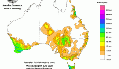 Weekly rainfall update + rainfall outlook 7 June 2023